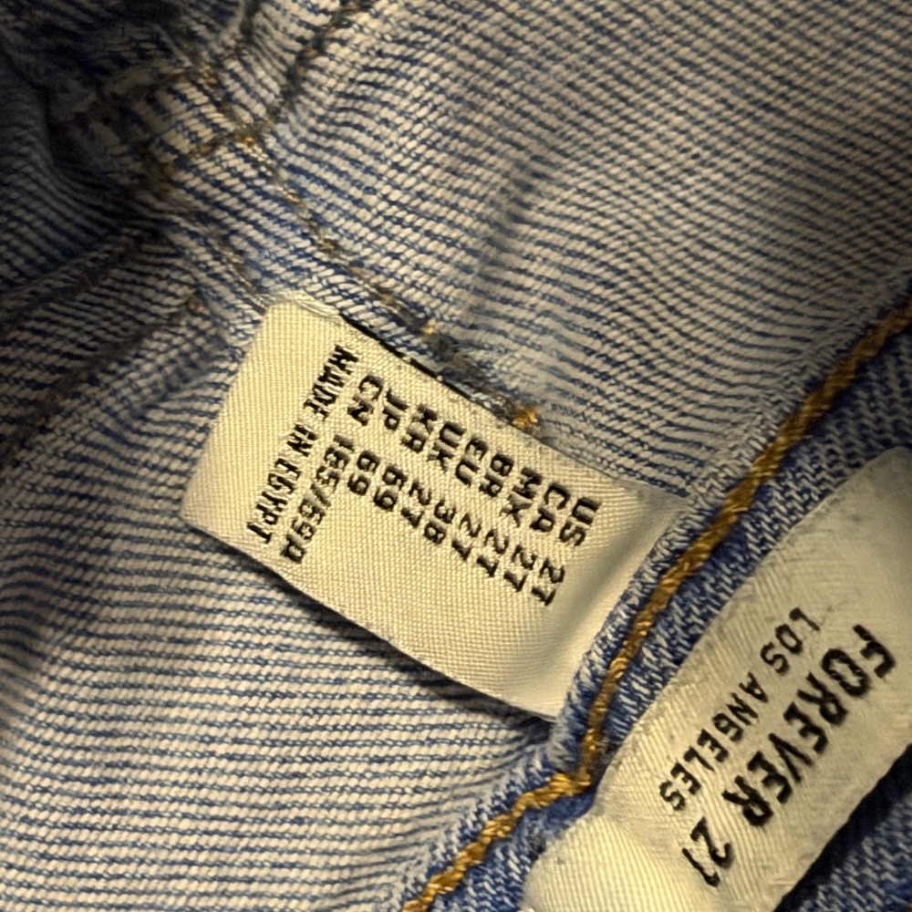Forever 21 Light Blue Distressed High Rise Skinny Jeans Size 27 30 inseam EUC - Picture 5 of 7